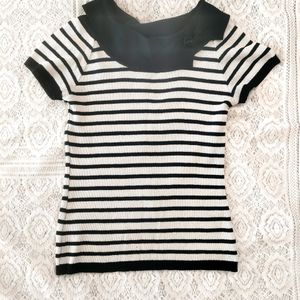 Zebra Pattern Knitted Top