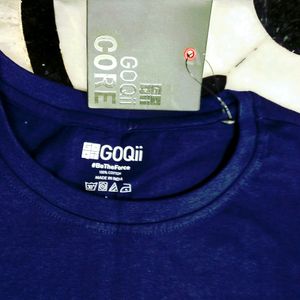 Dark Blue Long Sleeves "GoQii" Branded T-shirt 💙