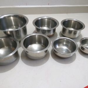 tapeli,  masala dabba, dish,cup, bowl, spoon combo