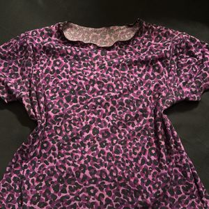 Purple Animal Print Top