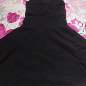 Black Flared Dress With beautiful Back design