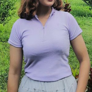 Lavender Crop Top