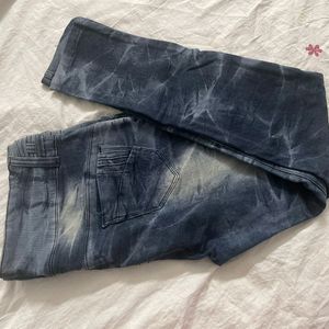 Blue Jeans Tie And Dye Print