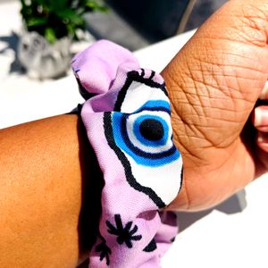 Evil Eye 🧿 Purple Scrunchie