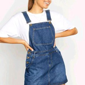 Denim dungaree dress H&M