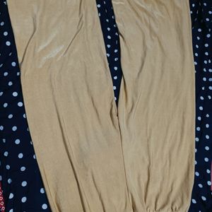 Beige Colour Satin Palazzo Pants