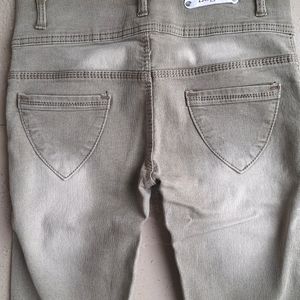 light Olive green skinny jeans new