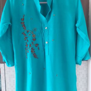 New Blue Kurti For Women