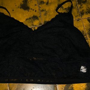 38R. SEXY' BLACK NET BRALETTE