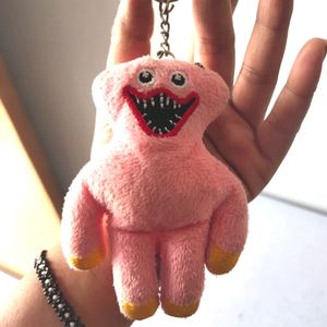 Pink Cute Monster Keychain