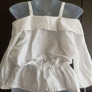 Summer White Korean Crop Top