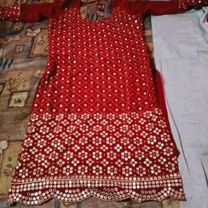 Beautiful Maroon Suit Salwar With Dupatta