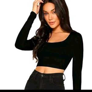 Black Crop Top