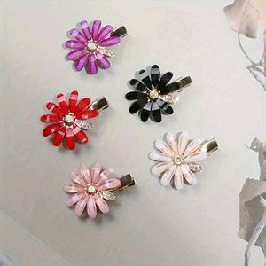 Rhinestone Flower Clips