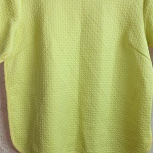 Trendy Ladies Fashion Top Half-sleeve Yellow