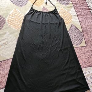 Black Halter Neck Mini Nighty