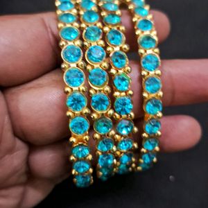 Blue stone bangles 2.8