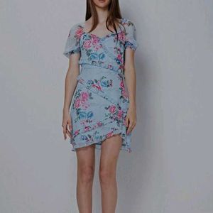 Blue Floral Print  Shift Dress 👗