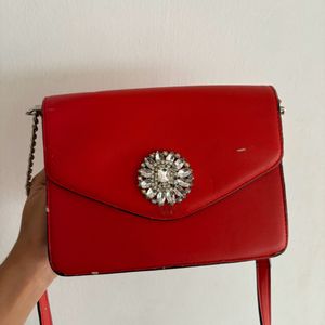 Chilli Red Branded Statement Bag