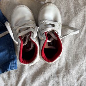 Kids Tshirt Shorts And Shoes Combo