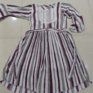 Maroon Stripe Dress