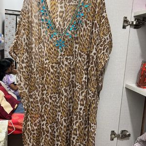 Beautiful Branded Transparent Kaftan Medium