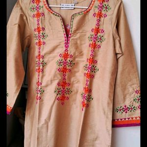 Combo Offer Two Kurti Chinkankari And Cotton Silk