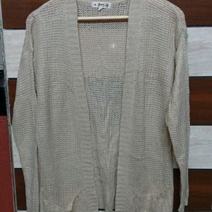 Beige Woolen Shrug