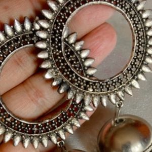 Oxidised Jhumka Earring