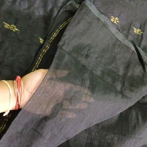 Black Handloom Saree ✨️