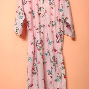 "Pink Floral Kurta"💕✨