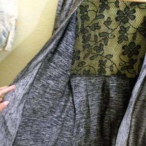 Grey Net Pattern Jacket