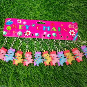 Set Of 12 Unicorn Keychains