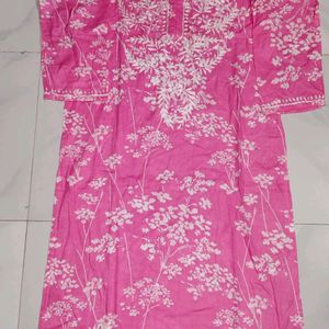 Pink Chikankari Kurti