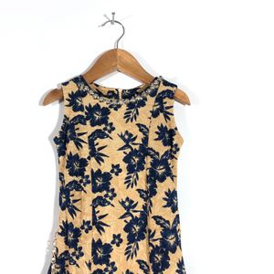 Beige&Blue Long Dress(Girl’s)