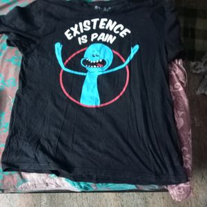 Red Wolf 2xl Xxl Black Rick And Morty (Existence Is Pain)