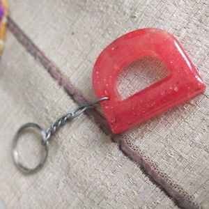 Resin Keychain Letter D