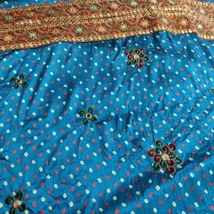 Badni Soft Silk Blend Saree With Blouse Sky Co