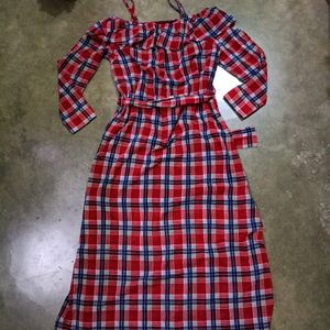 Vero Moda Checkered Midi Dress