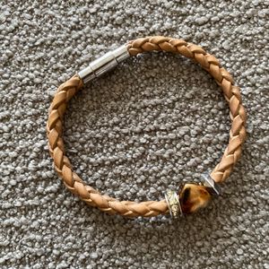 Fossil leather magnetic Unisex Bracelet