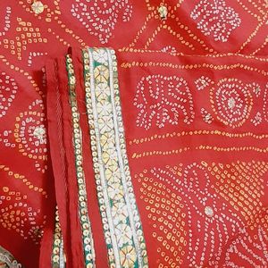 Chunri Design Saare Red Maroon