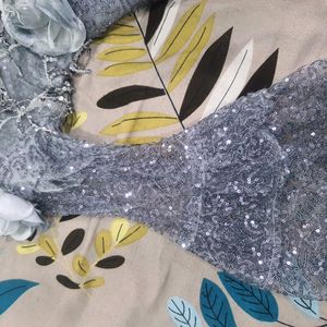 Party Wear Grey Gown