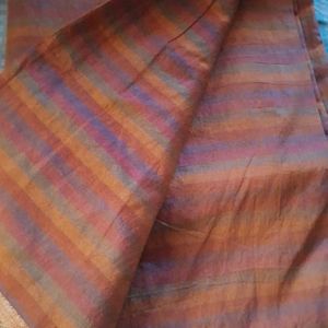 Handloom Cotton Silk Multi Color Zari Border