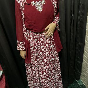 Maroon Boutique Customised 3 Piece Lehenga Set