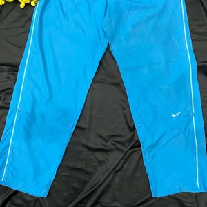 Nike sky blue cotton trackpants