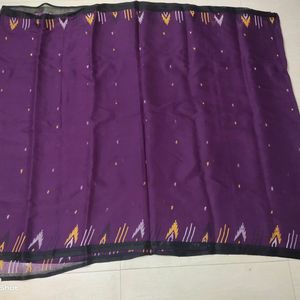 Purple Cotton Saree