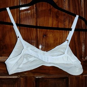 WHITE PADDED BRA