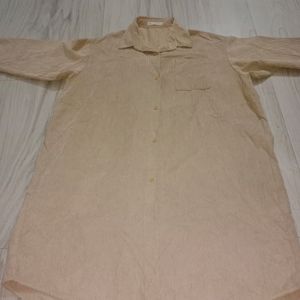 Korean Style Oversized Corduroy Shirt Dress