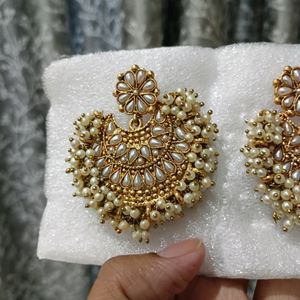 Pearl and kundan chandbalia  for Women