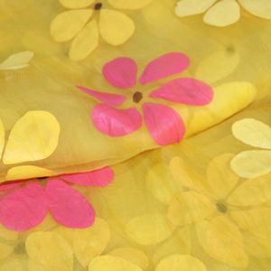 Yellow Hand Painted Saree